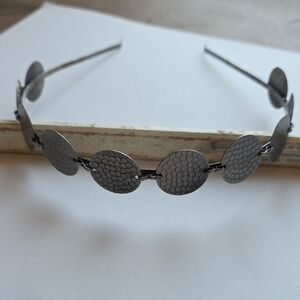 Silver Tone Textured Headband
